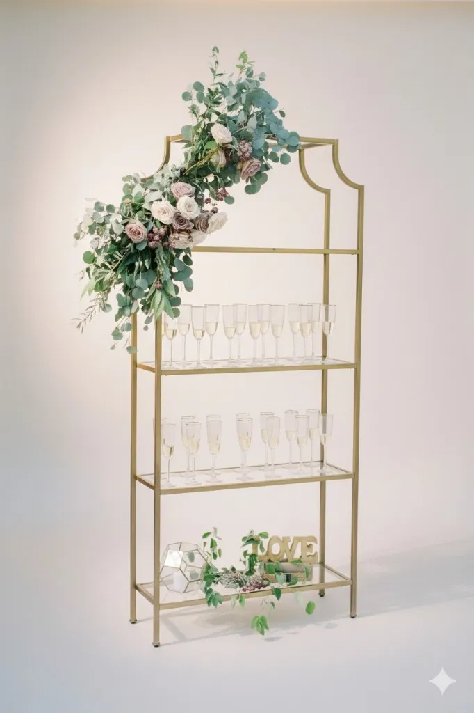 Estantería Dorada para Eventos